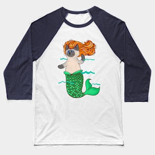 Mermaid Cat Mer Cat Catfish Baseball T-Shirt